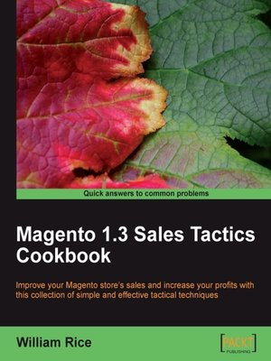 cover image of Magento 1.3 Sales Tactics Cookbook